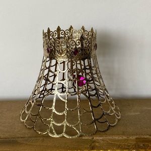 Bath & Body Works Halloween Gold Spider Web Single Wick Candle Holder Pedestal